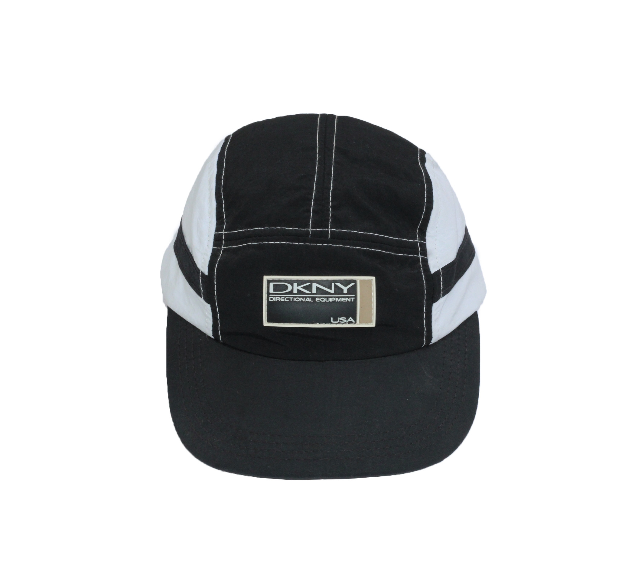 Vintage DKNY USA Directional Equipment Pull String 5 Panel Hat